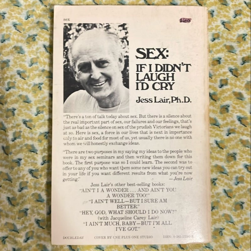 Sex: If I Didn’t Laugh I’d Cry