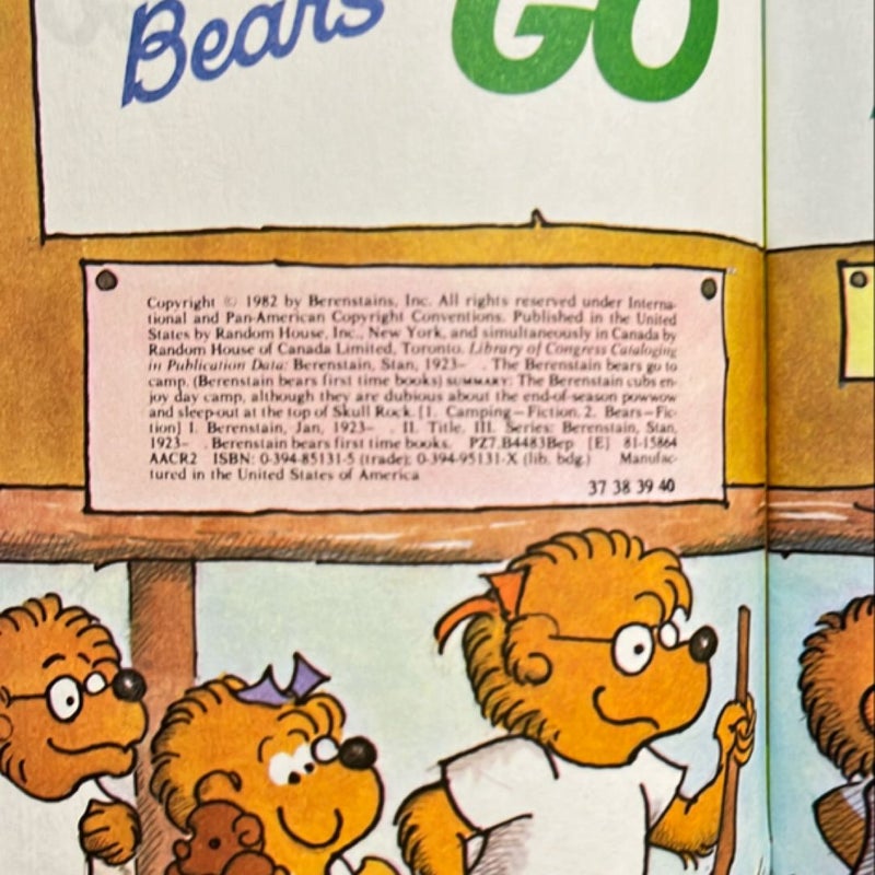 The Berenstain Bears Go to Camp