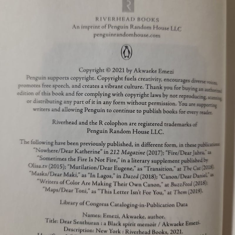 Dear Senthuran (1st Printing)