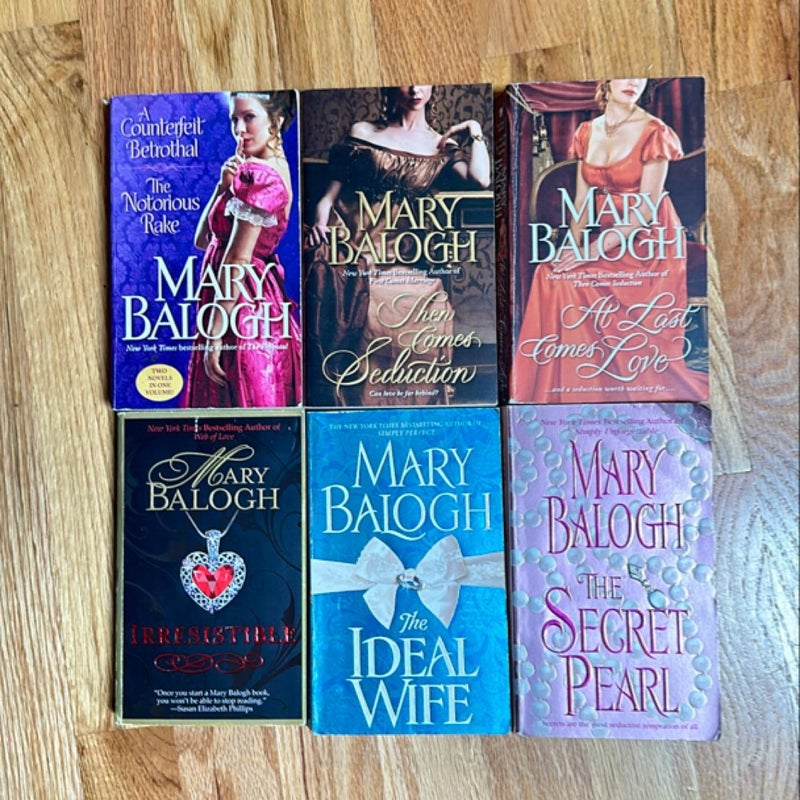 Lot of 6 Mary Balogh paperback books Irresistible plus 5 more 