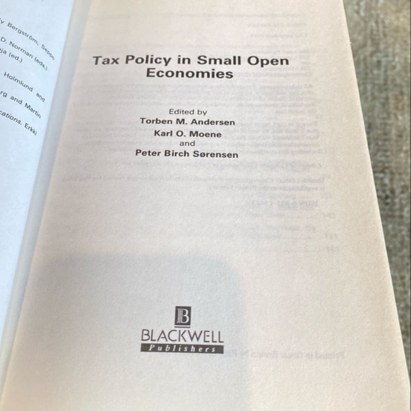 Tax Policy in Small Open Economies