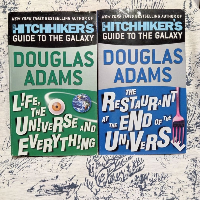 Lot 2 books Hitchhikers Guide to the Galaxy 