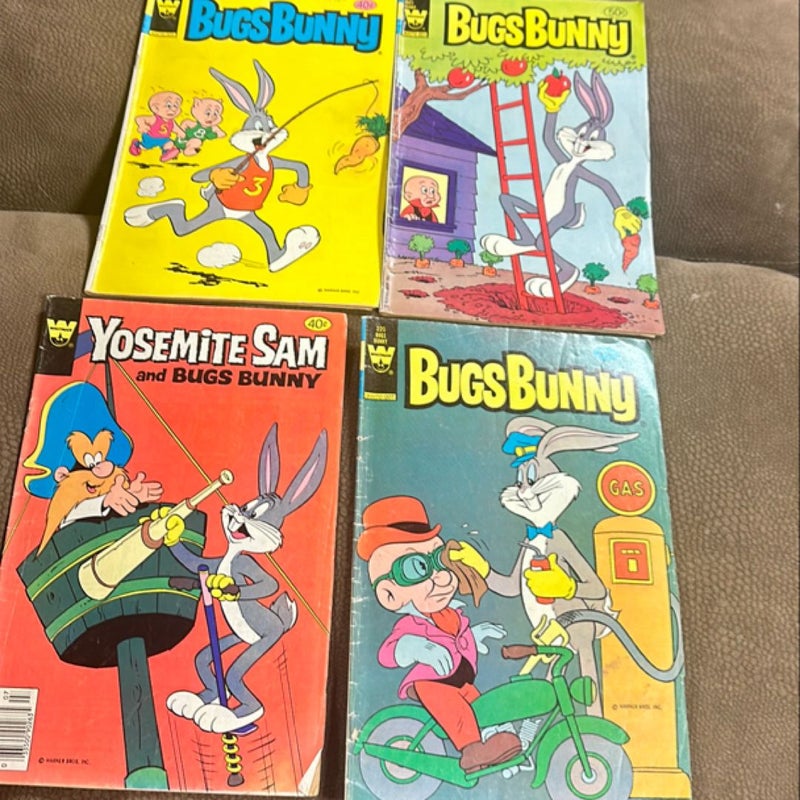 4 Vintage Bugs Bunny Comic Books