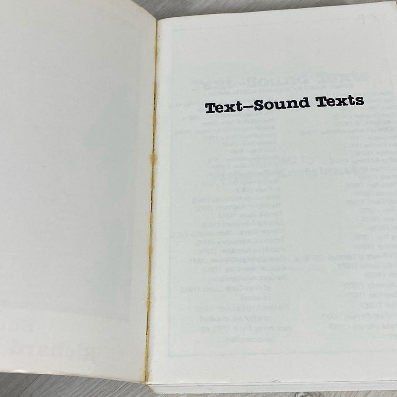 Text--Sound Texts