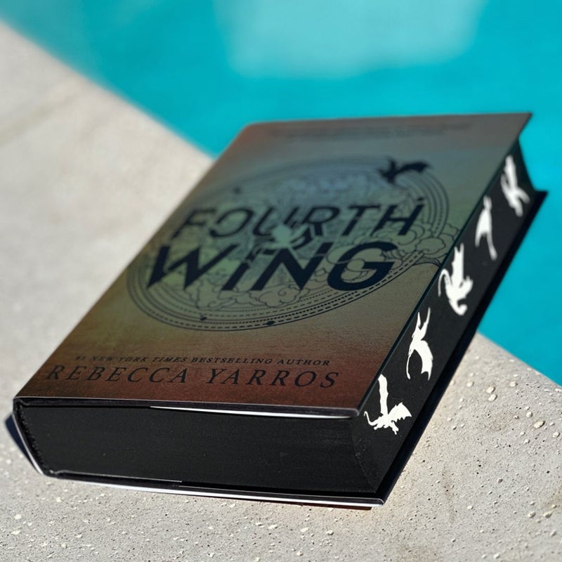 Fourth Wing First Edition with Sprayed and Stenciled Edges 