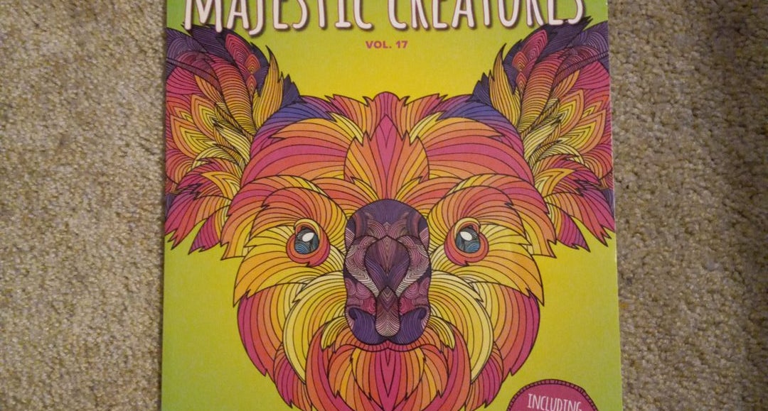 Kaleidoscope Adult Coloring Book Majestic Creatures Volume 21 Topix