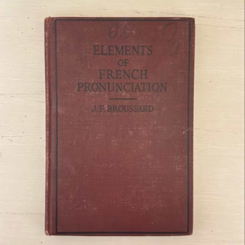 Elements of French Pronunciation 