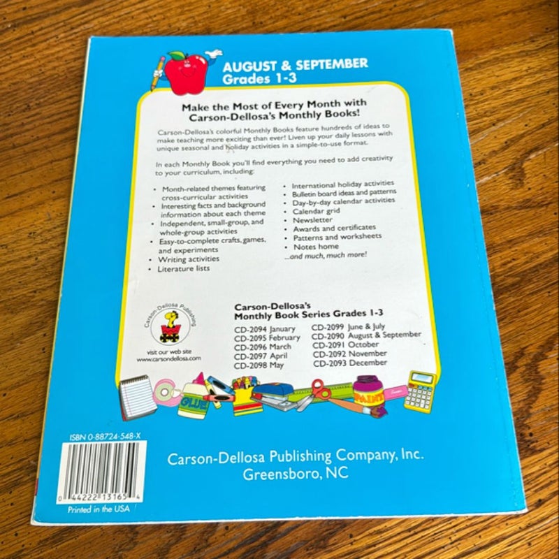 3 Carson-Dellosa Monthly Books 