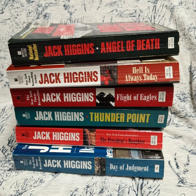 Lot of 6 Jack Higgins books