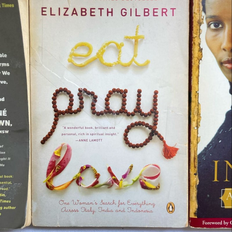 Nonfiction bundle: Daring Greatly, Eat Pray Love & Infidel