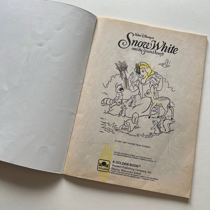 Disney's Snow White and the Seven Dwarfs Coloring Book