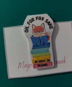 For fox sake magnetic bookmark 