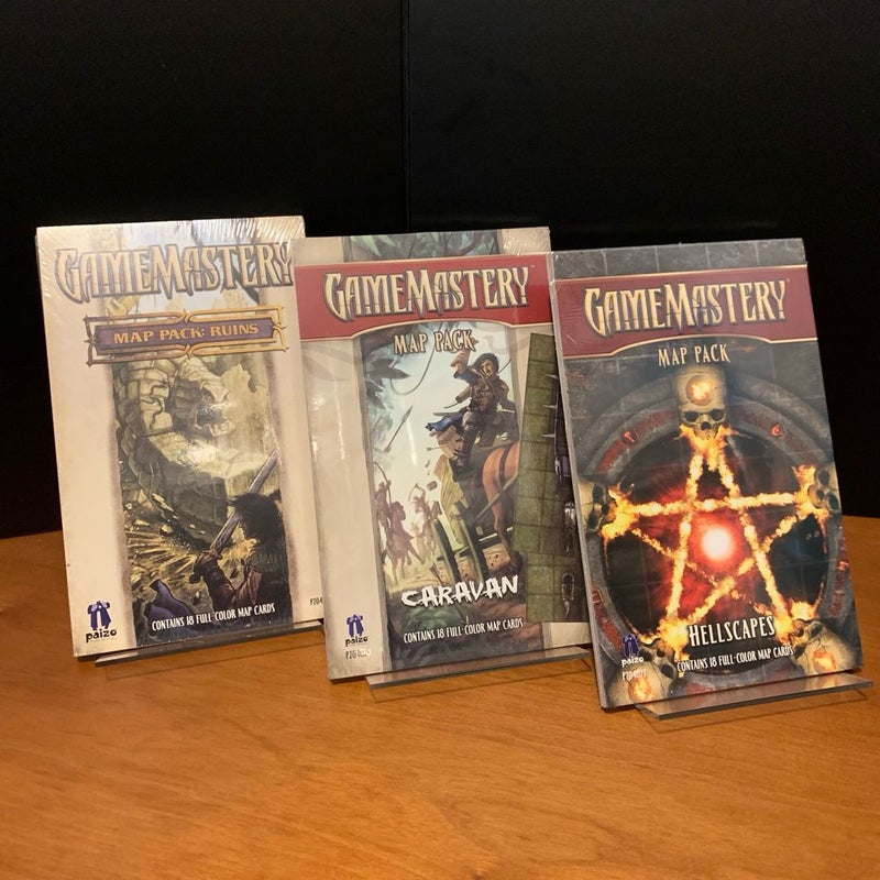 Pathfinder Game Mastery Map Pack Lot: Ruins, Caravan, Hellscapes, NEW in wrap