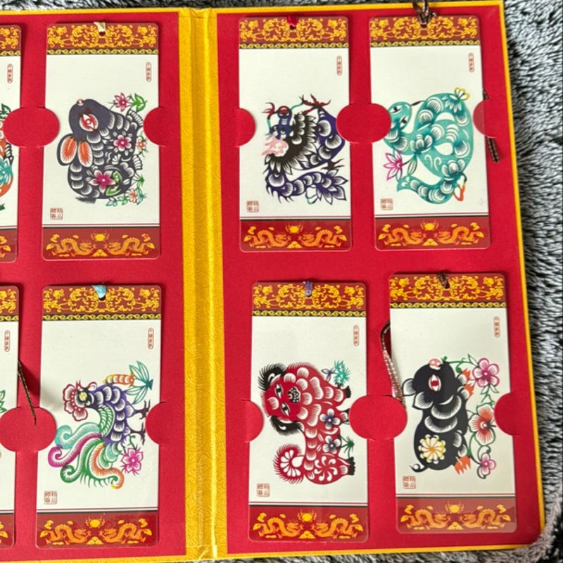 Chinese Zodiac Paper Cut-Out Bookmark Set