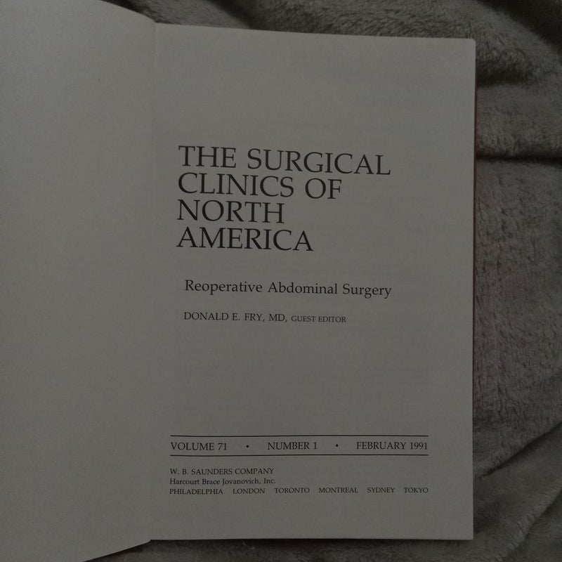 The Surgical Clinics of  North Amerca. Volume 71/ number 1