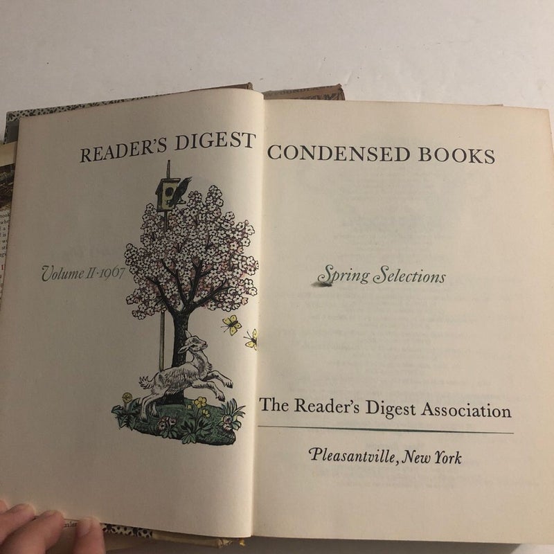 Reader's Digest Condensed Books Spring 1967 Sections