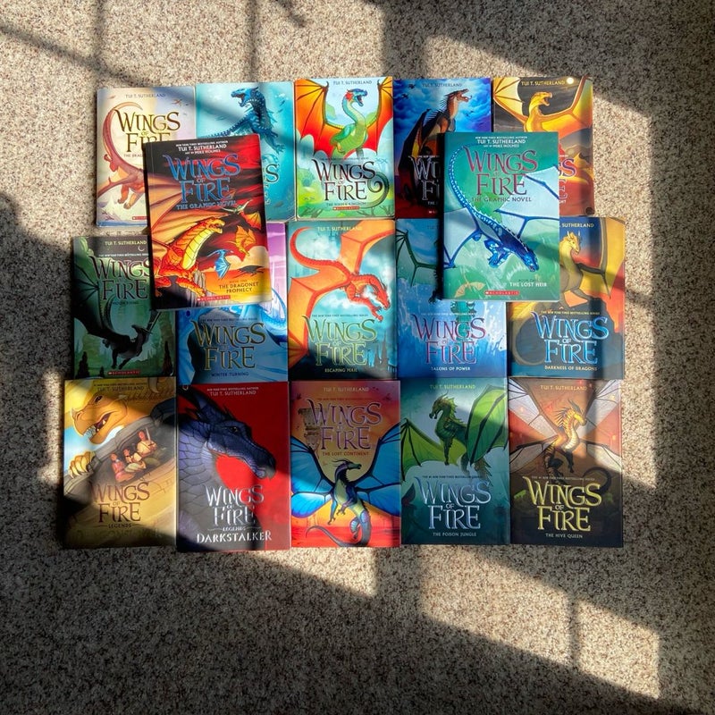 Wings of Fire 1-13 + Graphic Novels 1-2 + Legends: Darkstalker & Dragonslayer