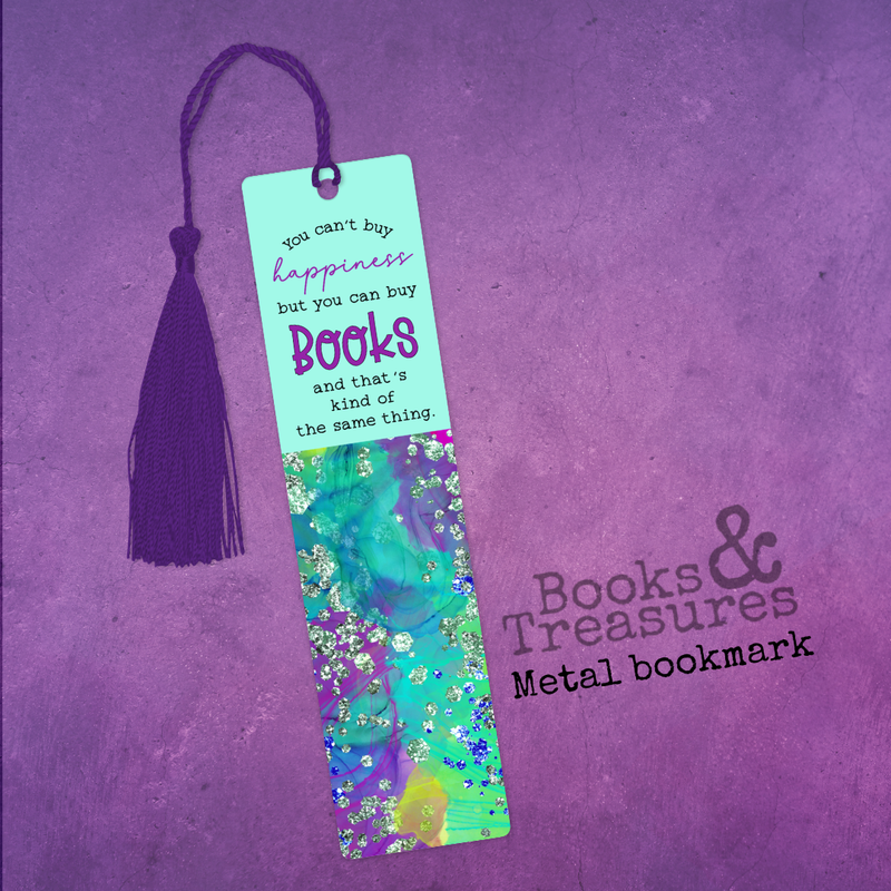 You can’t buy happiness metal bookmark handmade