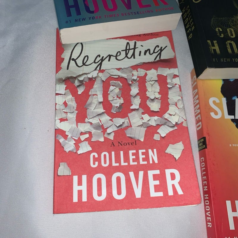 Lot of 4 Colleen Hoover Payperback Books:Reminders of Him, Verity and Slammed.