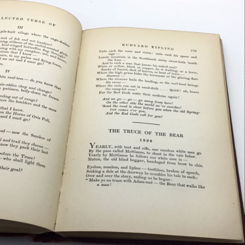 Antique 1910 Collected Verse of Rudyard Kipling 