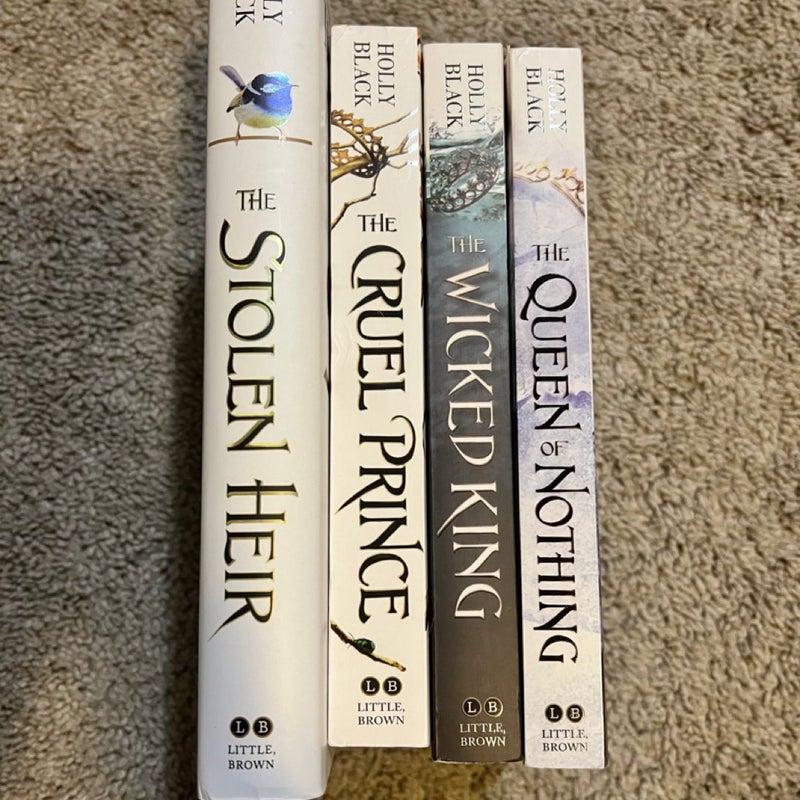 The Cruel Prince trilogy and Stolen Heir hardback
