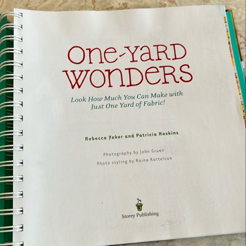 One-Yard Wonders