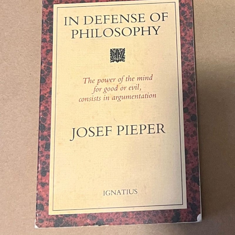 In Defense of Philosophy