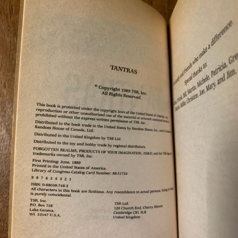 Tantras, Avatar 2, First Edition First Printing