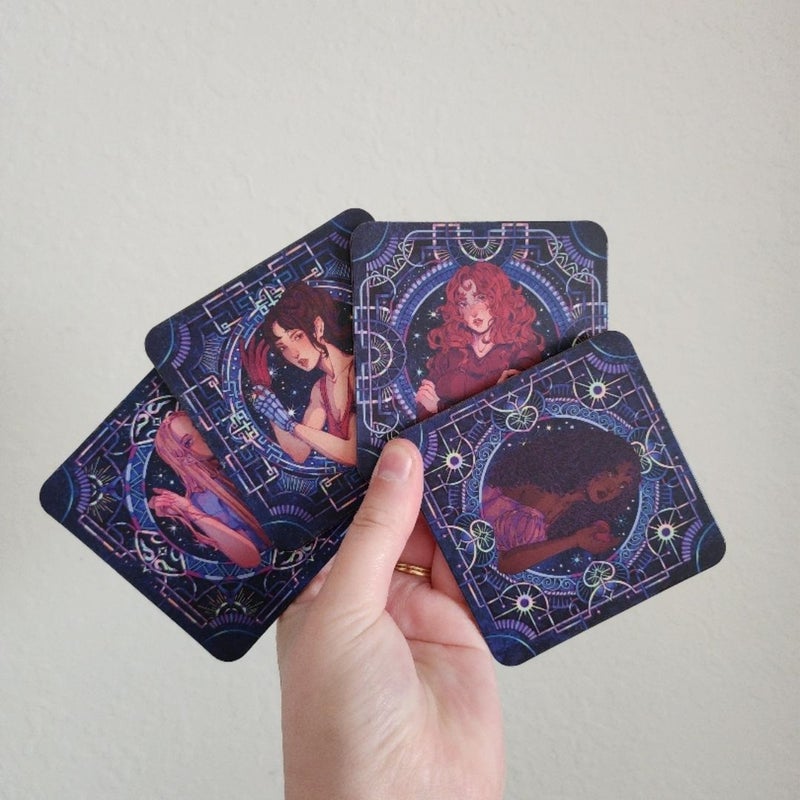 Lunar Chronicles coaster set by Fairyloot