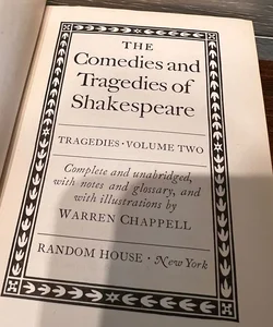 The Tragedies of William Shakespeare Volume 2 - 1944 Hardcover