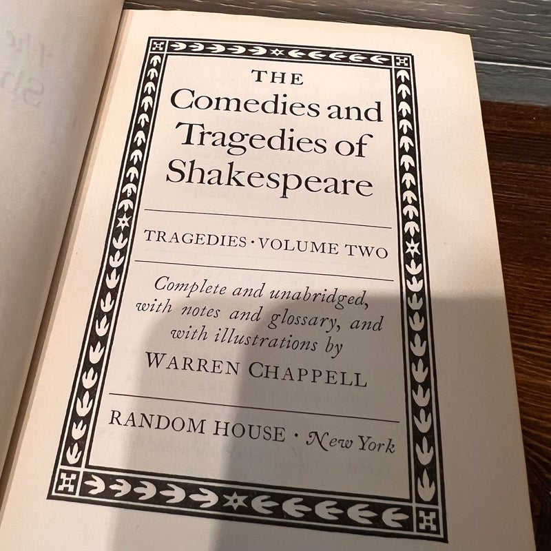 The Tragedies of William Shakespeare Volume 2 - 1944 Hardcover