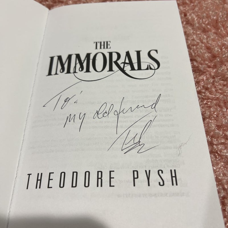 The Immorals Autograph Copy