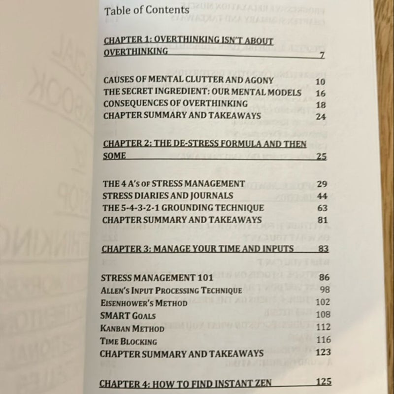 OFFICIAL WORKBOOK for STOP OVERTHINKING: a Companion Workbook for Nick Trenton's International Bestseller