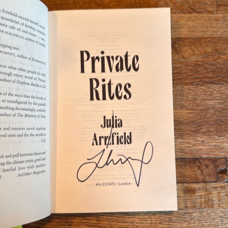 Private Rites - SIGNED