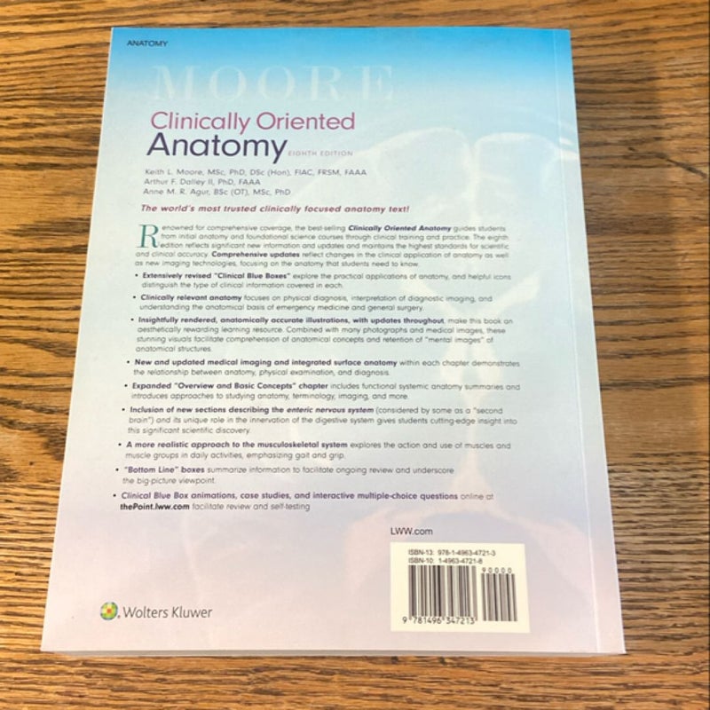 Clinically Oriented Anatomy (8th edition)