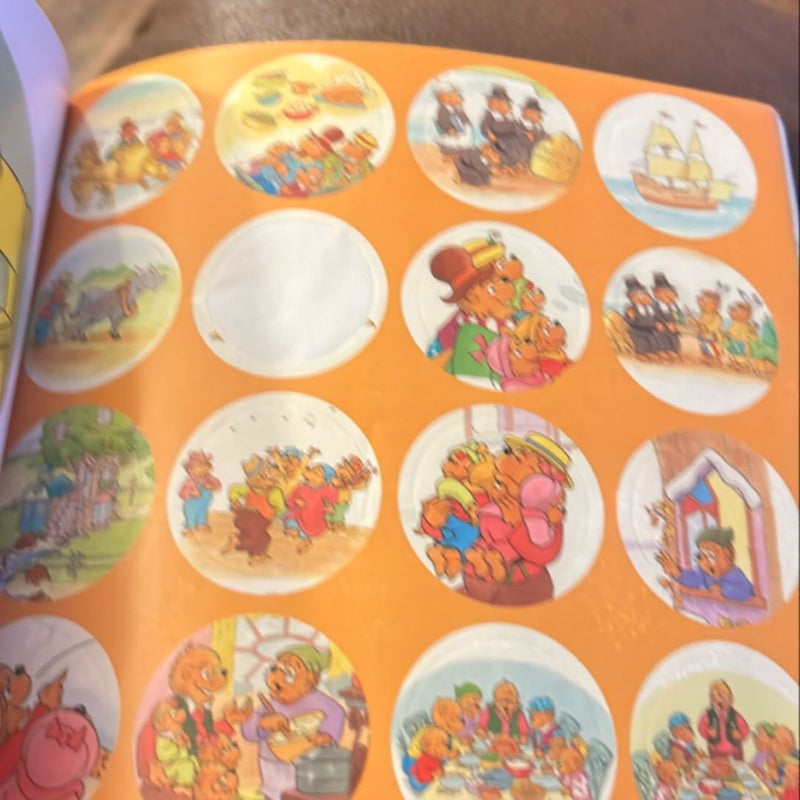 The Berenstein bears Thanksgiving stories collection book with stickers