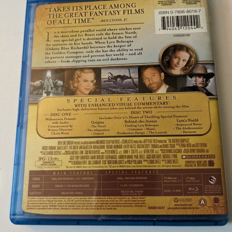The Golden Compass (His Dark Materials) Blu-ray 2 Disc