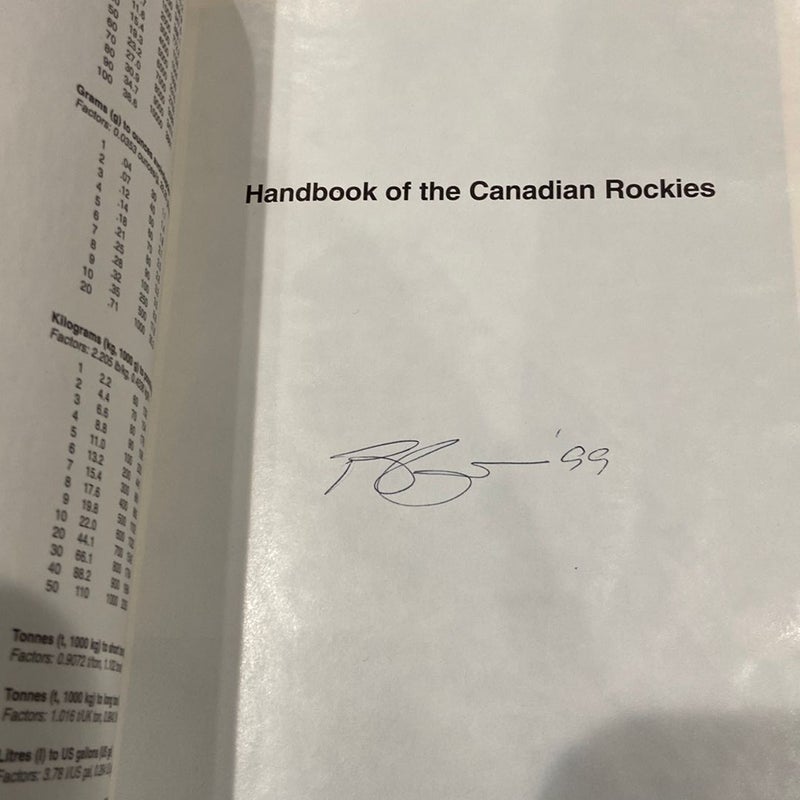 Handbook of the Canadian Rockies - Autographed 