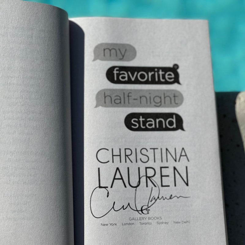 SIGNED by hand My Favourite Half Night Stand 