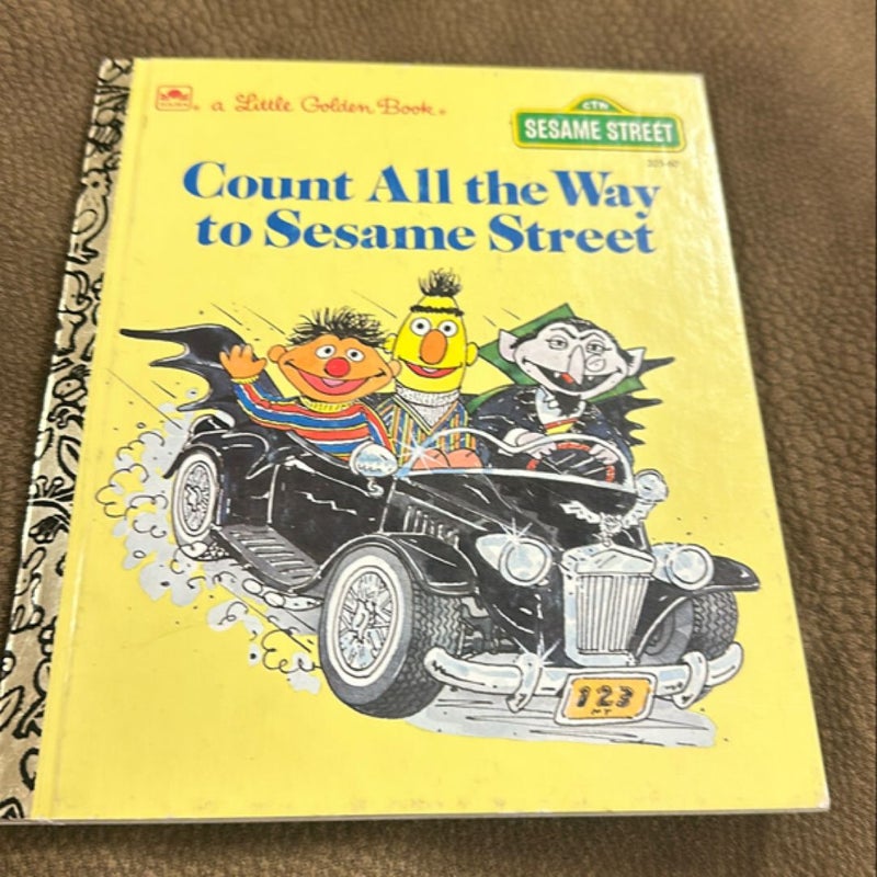 Count All the Way to Sesame Street HC (1985 Western Publishing Company) A Little Golden 