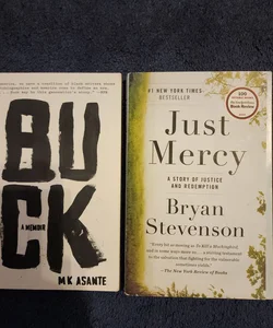 2 Book Lot  Just Mercy and Buck