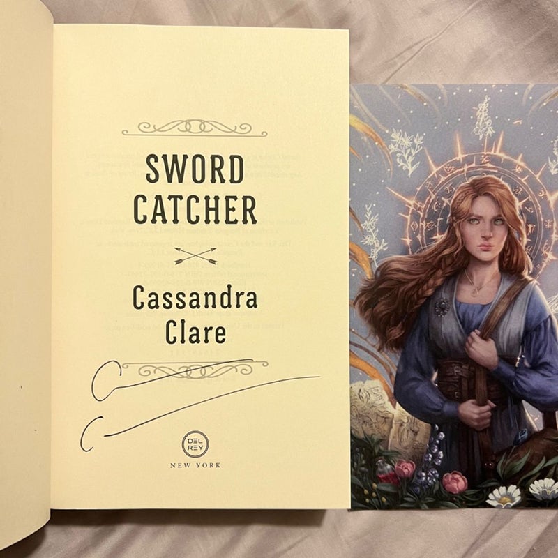 SWORD CATCHER SIGNED WITH BOOK PRINT INSERT & EXCLUSIVE TOTE