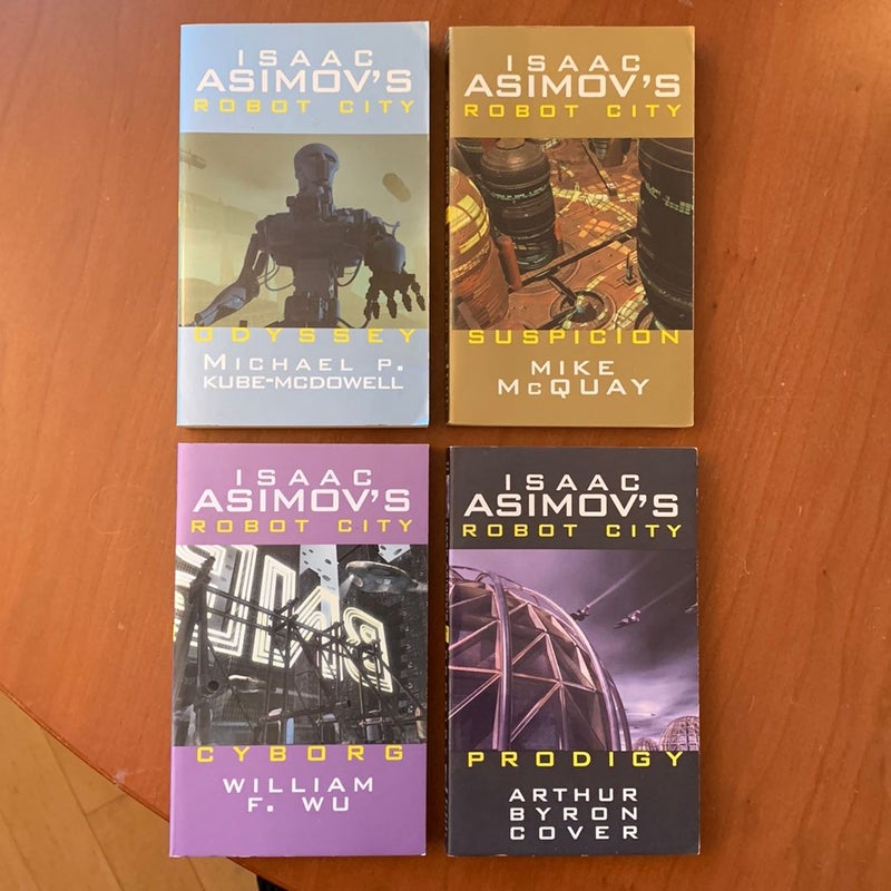 Isaac Asimov’s Robot City Series, Books 1-4: Odyssey, Suspicion, Cyborg, Prodigy (Hard to find 2004 iBooks Editions)