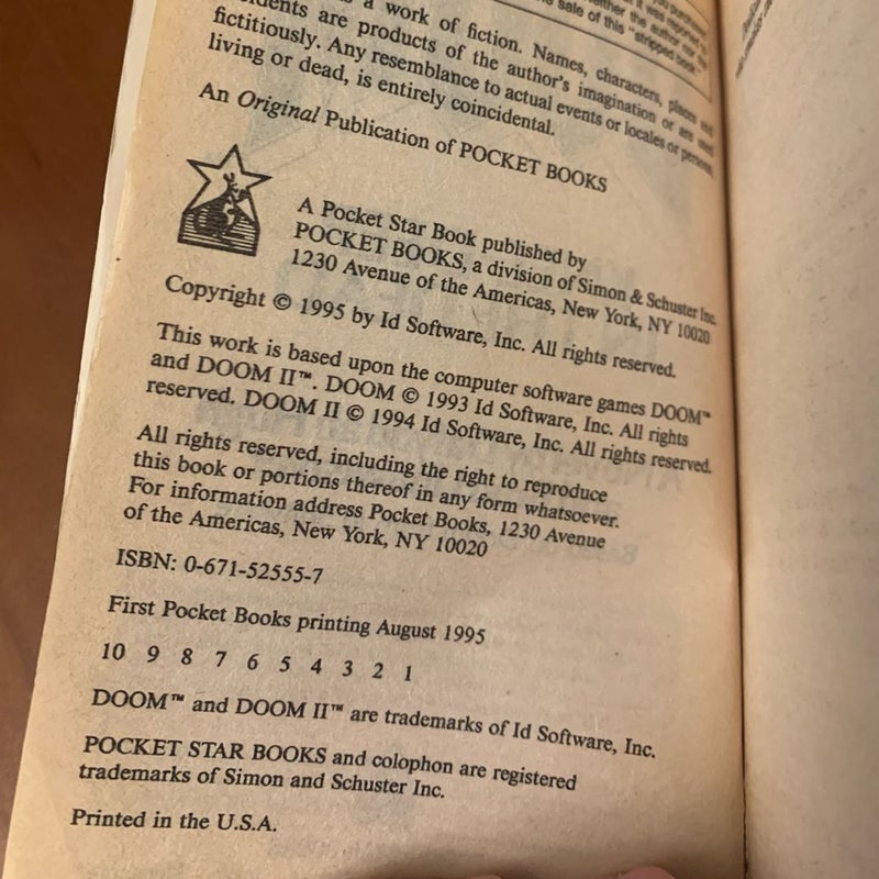 DOOM Novel Series 1-3: Knee Deep in the Dead, Hell on Earth, Infernal Sky, All First Edition First Printing