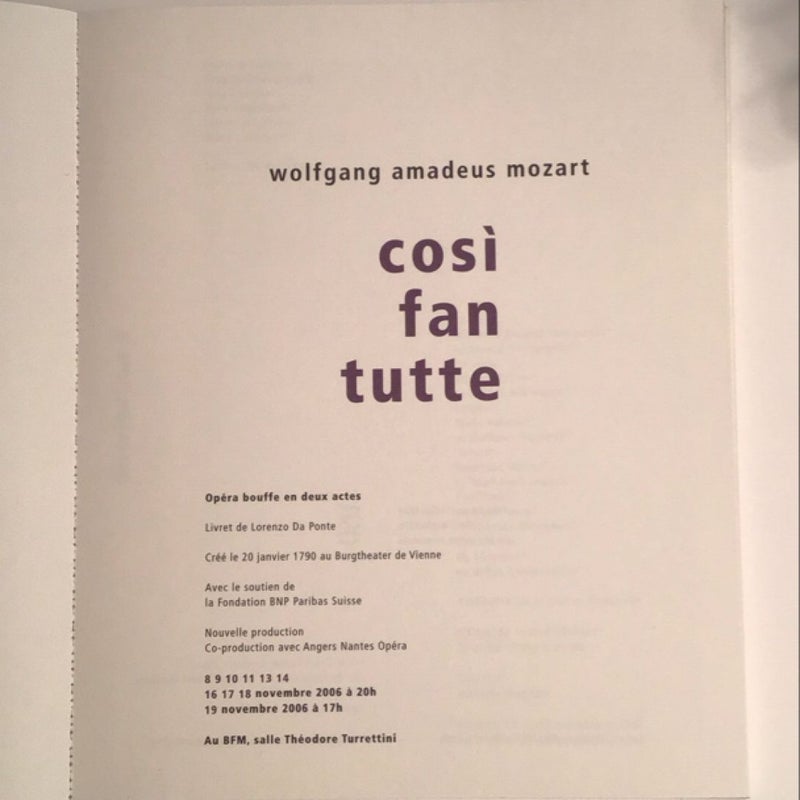 Cosi fan Tutte