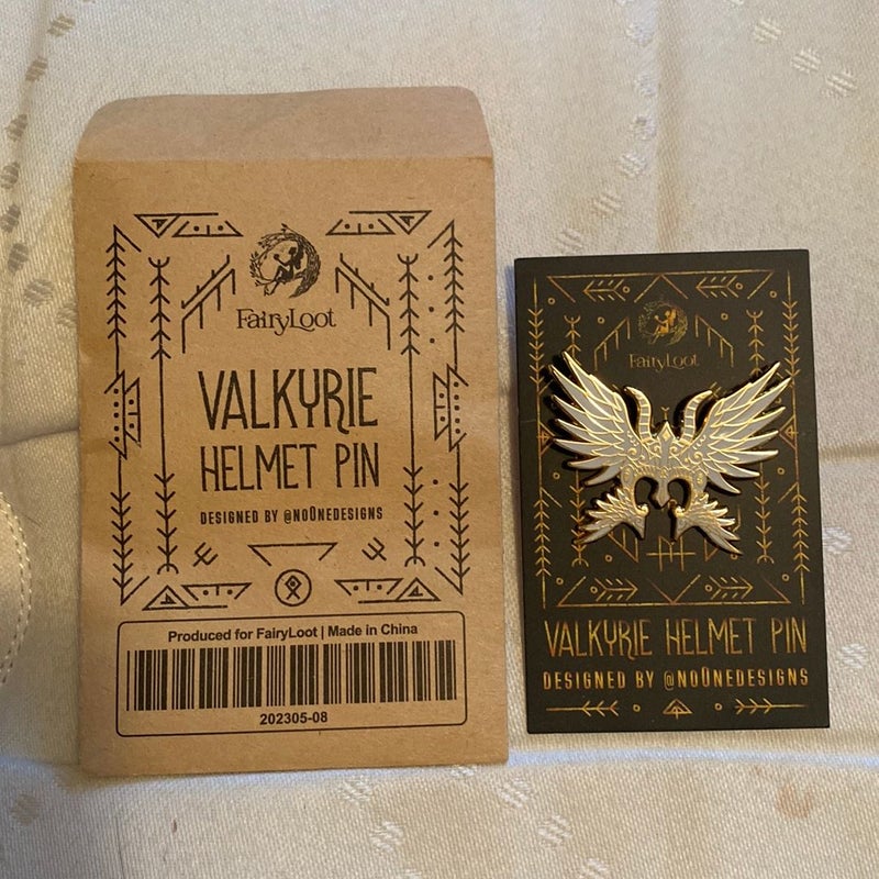 Valkyrie Helmet Pin from Fairyloot