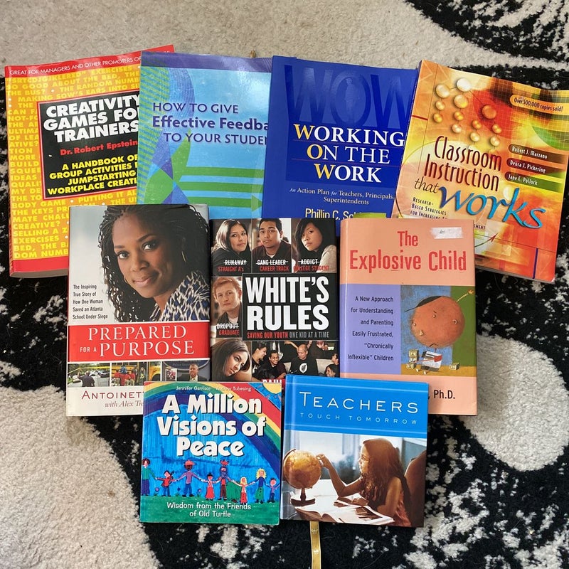 Lot of 9 Teaching Books/Parenting/Educational