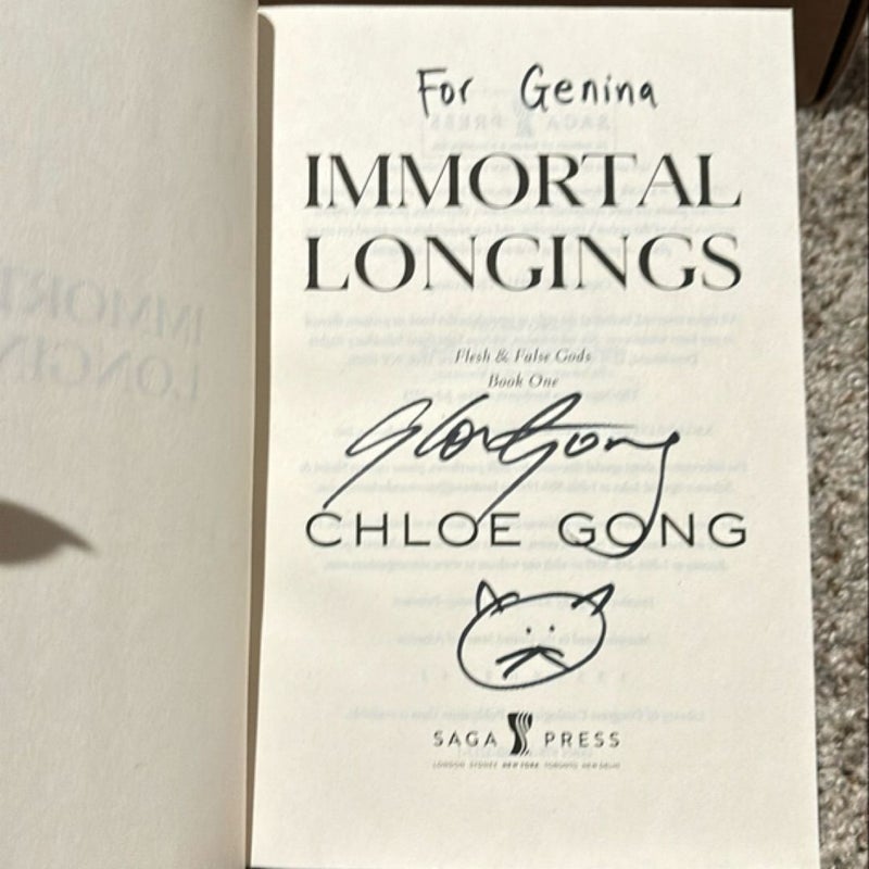 Immortal longings Book 1 - Signed