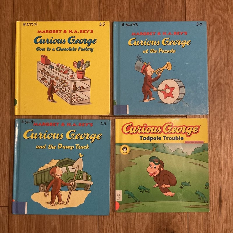 (4) Curious George Book Bundle
