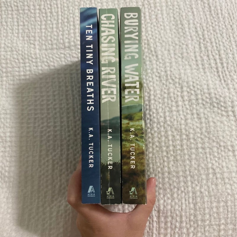 K.A. Tucker Book bundle w/ 3 paperback books (Ten Tiny Breaths, Burying Water, Chasing River)